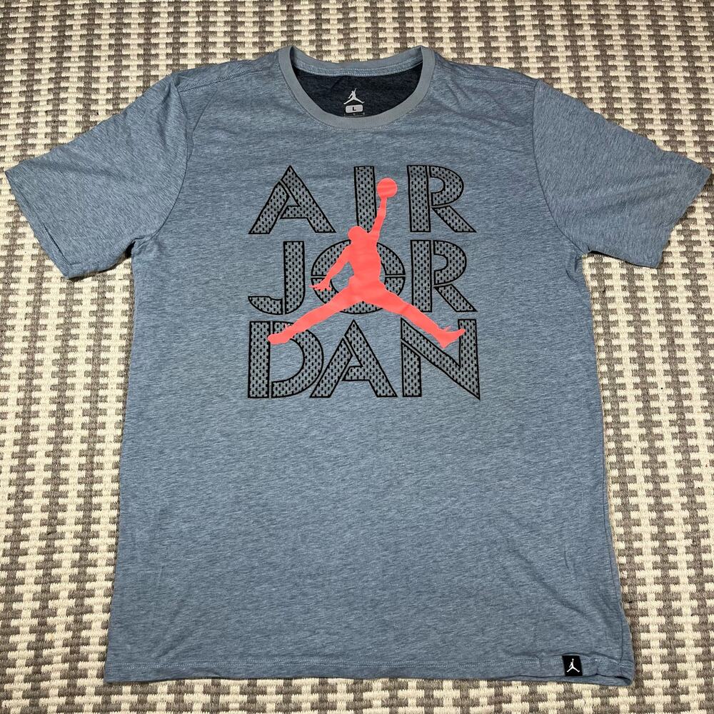 MICHAEL AIR JORDAN FLIGHT SHIRT SIZE LARGE‎ BLUE BULLS 23 JUMPMAN DRY FIT NIKE